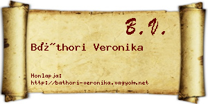 Báthori Veronika névjegykártya
