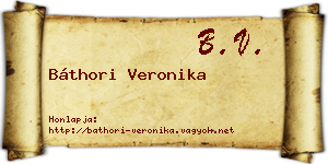 Báthori Veronika névjegykártya