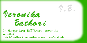 veronika bathori business card